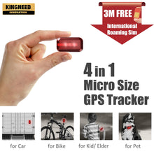 Load image into Gallery viewer, KINGNEED T630 gps tracker 2G mini micro pet dog cat kids senior personal bicycle bike car vehicle fitness sport sim gsm locator