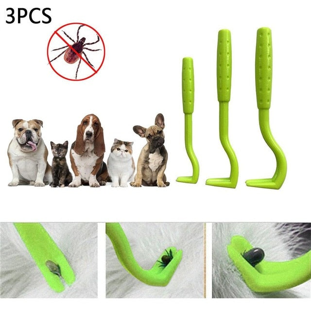 3pcs/set Plastic For Tick Twist Hook Flea Remover Hook Pet Cat Dog Accessaries Tick Remover Tick Tool Pet Supplies Accessories