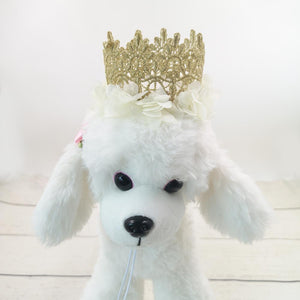 Poodle Pet Dog Accessories Dog Hat High Quality Lace Headwear Birthday Crown Cap Christmas Costume Decor For Dog Cat Pet Product