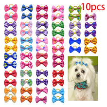 Load image into Gallery viewer, 10/20/30pcs Dog Grooming Bows mix 30colours Cat dog Hair Bows Small Pog Grooming Accessories Dog Hair Rubber Bands Pet Supplier
