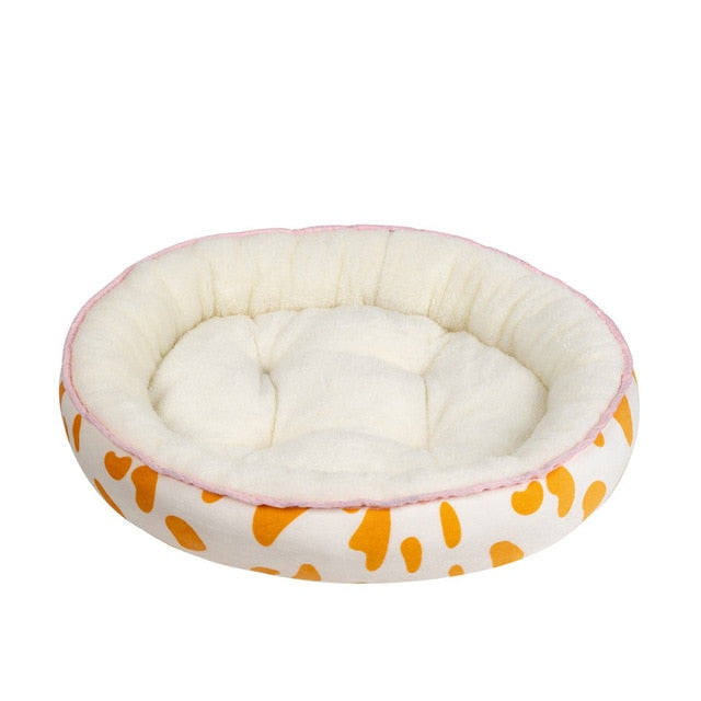 Dog Bed Warming Kennel Washable Pet Floppy Extra Comfy Plush Rim Cushion and Nonslip Bottom dog beds for large  small dogs House