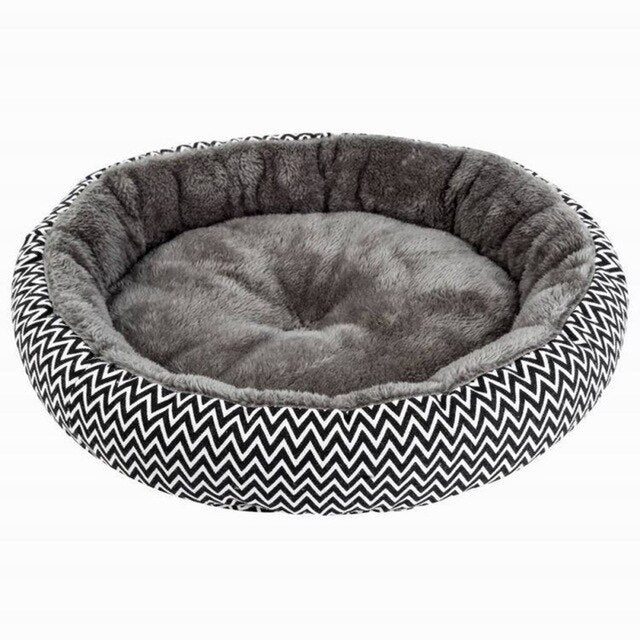 New Thick Pet House Round Pet Beds Warm Arctic Velvet Breathable  Small Dogs Cats Mat V Pattern High Quality Pet Cushion