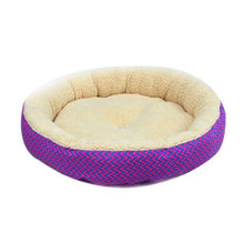 Load image into Gallery viewer, New Thick Pet House Round Pet Beds Warm Arctic Velvet Breathable  Small Dogs Cats Mat V Pattern High Quality Pet Cushion