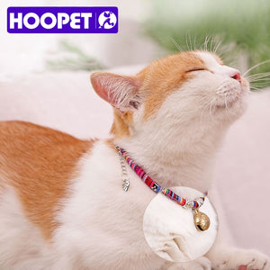 HOOPET Pet Collar Dog Neck Cat Adjustable Bell Necklace For Puppy Fashion Head Pendant Necklet Animal Supplies