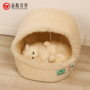 2018 new hot sale autumn winter teddy pet small dogs house cat bag kennel&pens dog bed tent PT127