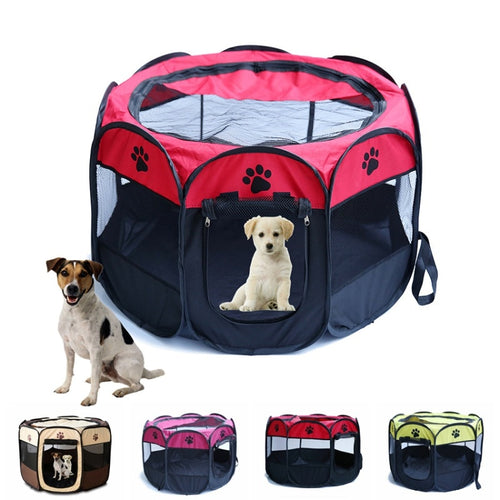 New Hot Portable Folding Pet tent Dog House Fordable Travel Pet Dog Cat Play Pen Sleeping Fence Pet Dog Puppy Kennel Cushion