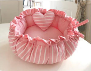 Princess Style Sweety Dog Bed Cat Bed House Cushion Kennel Pens Sofa With Pillow Warm Sleeping Bag New Arrival 1PC