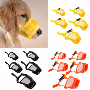 Pet Dog Adjustable Mask No Barking Mesh Mouth Muzzle Anti Bite Stop Chewing for Small Large Dog Training Pet Accessories C42