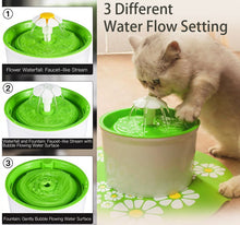 Load image into Gallery viewer, Automatic Cat Dog Pet Water Fountain Pet Bowl Cat Drinking Flower Water Dispenser Petsafe Drink with Filters Pet Water Fountain