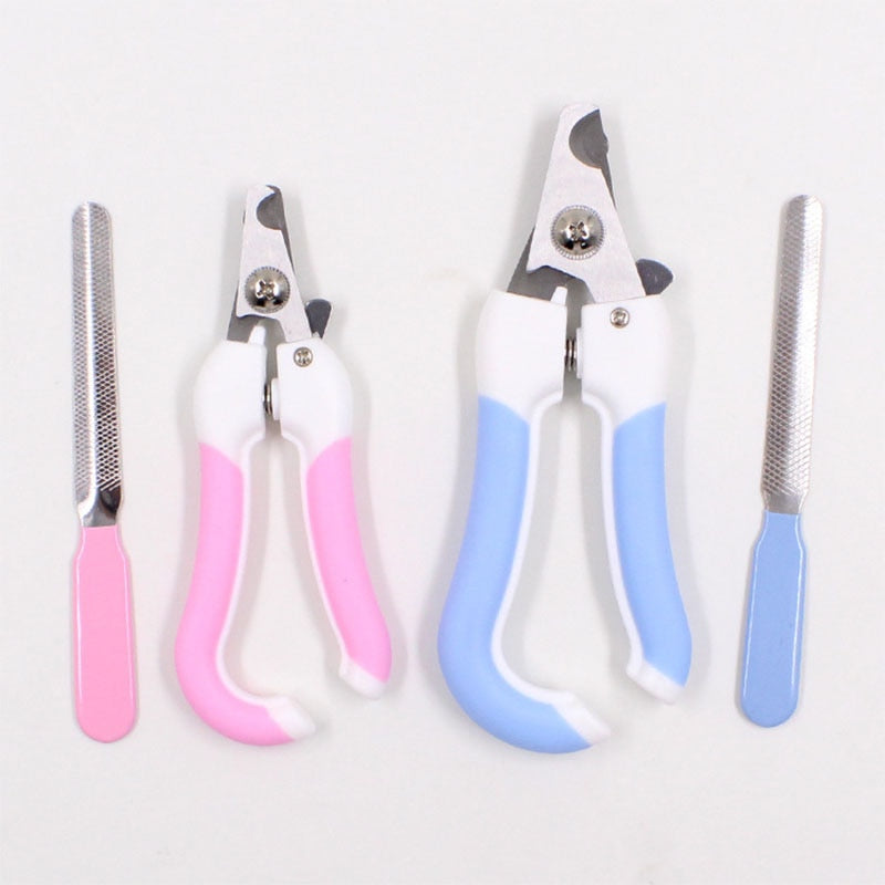 Pet Grooming Scissors  Dog Cats Supplies Pet Nail Clipper Pet Accessories Animal Trimmers Nail File Claw Cutters  2pcs/Set