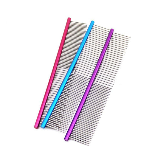 16cm High Quality Pet Comb Professional Steel Grooming Comb Cleaning Hair Trimmer Brush Pet Dog Cat Accessories color random