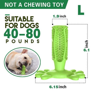 Pet Dog Toothbrush Chew Toy Doggy Brush Stick Soft Rubber Teeth Cleaning Dot Massage Toothpaste for Small dogs Pets Toothbrushes